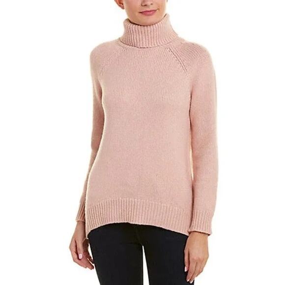 Velvet Graham & Spencer Pink Turtleneck Alpaca Wool-Blend Sweater Small Luxury - Picture 1 of 5
